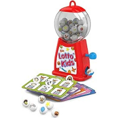 Chicos Kids — Lotto Kids. Spēle bērniem. Izglītojošs Bingo bērniem. Apgūstiet vārdus 4 dažādās valodās: spāņu, portugāļu, angļu un franču. Vecums 3+ (20701)