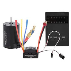 VGEBY bezsuku motors, 3650 3500KV programmas karte bezsuku motoram 60A ESC Combo komplekts 1/10 RC automašīnai