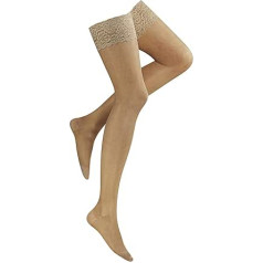 BAHNER Premium Support Stockings, Women's Hold-Up, Transparent Lace Stockings, 70 Denier Quality from Germany, ballad