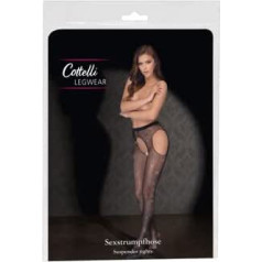 Cottelli LEGWEAR Women's Sex Tights-25302951101 Sex Tights, Black, L, black