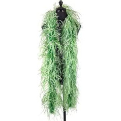 GEM DRILL New Feather Boa Real Ostrich Feather Shawl,Wedding Accessoris 2 Meter 6/10 Ply Boas for DIY Costume Clothing Sewing Decoration (Size : 10 Ply)