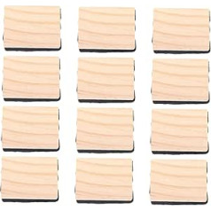 STOBOK 48 Stk Mini Tafelwischer Mini baltās tāfeles Kreide Für Kinder Radiergummis Für Kinder Bulk Holz Kreidestaubtuch Trockenlöscher Für Baltās tāfeles Kleine Tafellöscher Gefühlt