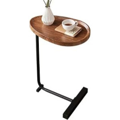 AWC Design Side Table, Handmade Coffee Table, Coffee Table, Mobile Living Room Table, Wood, Metal Frame