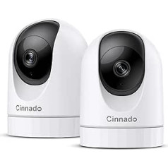 Cinnado WLAN iekštelpu novērošanas kamera, Baby Camera D1 (2, balta)