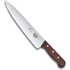 Victorinox, koks, Profi Tranchiermesser, Extra Scharfe Klinge, ģerāderis Schliff, 25 cm, Edler Holzgriff, Rostfreier Stahl, braun