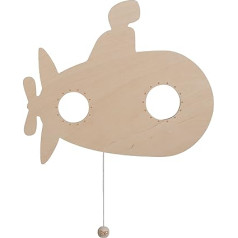 BO BABY'S ONLY - Baby Wall Lamp - Submarine - Wall Light for Baby Room - Night Lamp with Battery for Children's Room - FSC Quality Mark Wooden Lamp - 25000 Burning Hours - Wall Lamp Can Be Painted