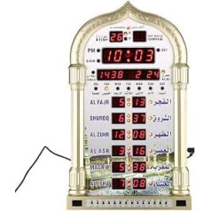 Zerodis musulmaņu reliģiskie priekšmeti Digitālais islāma pulkstenis musulmaņu dāvana modinātājs Azan lūgšana ES spraudnis 110-240V sienas kalendārs mošeja reliģiskie priekšmeti