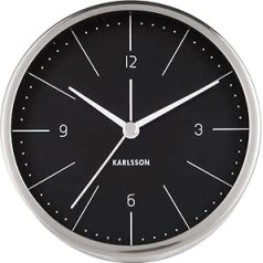 Karlsons Normann Uhr, Tischuhr, Stahl, Schwarz, One Size