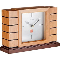 Bulova B1659 Usonian II Frank Lloyd Wright Dabīgā koka Mantel Pulksteņa Valriekstu Pamatne