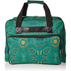 Janome 002totegreen Universālā kanvas šujmašīnas soma Green Paisley 16x8x12