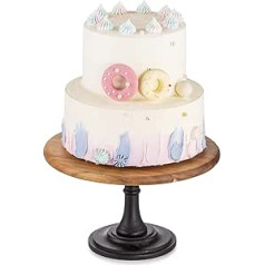 Inweder koka kūku statīvs zemniecisks kūku šķīvis — cupcake statīva displeja komplekts 25,5 cm apaļš pēcpusdienas tējas kūku statīvs vintage dekorēšanai.