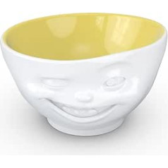 FIFTYEIGHT PRODUKTI Krūzes/Bļoda "Winking" (Porcelāns, 500 ml, Balts, Safrāns iekšpuse, Ražots Vācijā) Safrāns iekšpuse, Ražots Vācijā