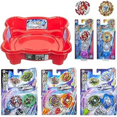 Toptoys2u Bargain Bundles Bey-Blade Burst Surge Speed Storm Bundle – Red Beystadium, 3 x Doppelpack Speed Storm Bey-Blades & 2 x Single Burst Rise Hyper Sphere Bey-Blades