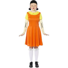 Amscan 9915312 Adult Costume Squid Game Doll Deluxe izmērs L Orange