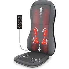 Comfier Massagesitzauflage ar Wärme, 2D/3D Shiatsu Massageauflage für Schulter und Rücken, Rückenmassagematte ar Wärmefunktion und Vibrationsfunkn, Geschenke für Männer/Frauen/Mama/Papa