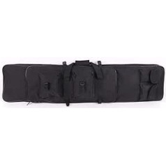 LUVODI Weapon bag, rifle bag, long gun bag, rifle case case with 2 main compartments (1 x long + 1 x short) and 5 accessory bags 100/120 x 30 cm