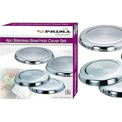 4 Piece Stainless Steel Hob Cover Set | Cooker | Plate | Hob | Burner Guard | Restaurants Canteens Safety Worktop Saver