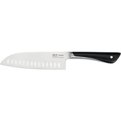 Jamie Oliver by Tefal K26715 Santoku nazis 16,5 cm Augsta griešanas veiktspēja Atšķirīgs dizains Izturīgi un izturīgi asmeņi nerūsējošais tērauds/melns