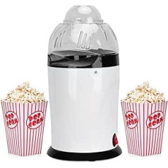 Podazz Electric Popcorn Maker - 1200 Watt Can Make Delicious Popcorn in 3 Minutes with a 60g Measuring Spoon and Removable Lid, Household (White)