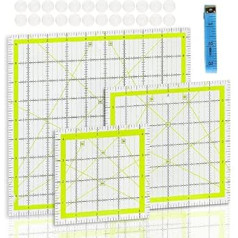 Namner stepēšanas lineāli, savārstījuma veidnes, šūšanas lineāls, kvadrātveida arkrila vatēšanas lineāli, 4,5/6/9,5 collu akrila stepēšanas lineāli ar stepēšanas piederumiem, mērlente, neslīdoši rokturi