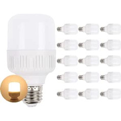 Mengjay LED lampa E27 Warmweiß 9W Leuchtmittel Licht 2700K-3000K 900 Lumen Abstrahlwinkel 360 Grad Birnen Nicht-Dimmable 15 Stück