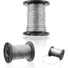 Swpeet 1 x 30M Picture Wire Hanging Picture Wire for Mirrors, Photo Frames, Pictures, Clock, Artwork, Support and Hanging up to 50 lbs