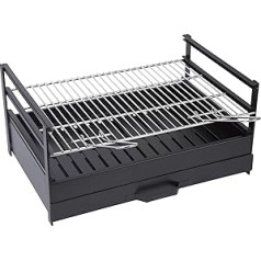 Sauvic 02729-Grill Drawer with Stainless Steel Grill 70.00 x 40.00 x 29.00 cm Black