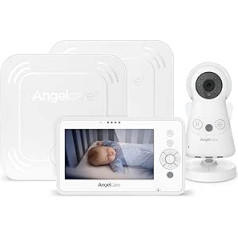 Angelcare® AC25-SP 3-in-1 mazuļa uzraudzība, video, audio un kustības ar diviem bezvadu sensoru paklājiņiem