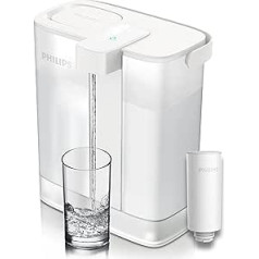 Philips ūdens tūlītējs ūdens filtrs — 3 l ietilpība, 1 l/min ātra plūsma, uzlādējams USB-C