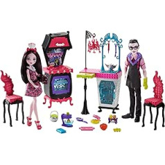 Monster High FCV75 ģimenes vampīru virtuves rotaļu komplekts ar lelli (2 gabali)