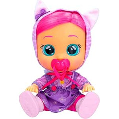 Bebés Llorones Dressy Katie Interactive Doll with Real Hair for Hairdressing, Clothing and Accessories - Toy and Gift for Boys and Girls + 18 Months