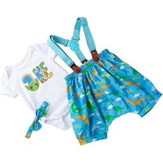 Amosfun 1 romperu komplekts toddler zēnu tērpi zīdaiņu uzvalks zīdaiņu uzvalks zēniem formāls uzvalks zīdaiņiem zīdaiņu tērps 1. dzimšanas dienas tērpiem mazuļiem mazuļu meitenes kostīms