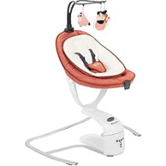 Babymoov Swoon Motion Baby Swing Terracotta with 8 Melodies, 360° Seat, Adjustable Backrest and Motion Sensor