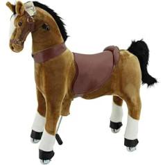 Sweety Toys 7363 Reittier groß Pferd Brownie auf Rollen für 4 bis 9 Jahre -Riding Animal