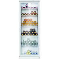 Bomann ledusskapis ar slēdzamām stikla durvīm, KSG 239.1 dzērienu ledusskapis XXL, ledusskapis bez saldētavas nodalījuma ar slēdzeni, 320 litru dzērienu dzesētājs Ideāli piemērots Gastro restorāna bāra ballītei