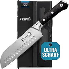 Cutluxe Santoku nazis 18 cm - Zivju nazis Gaļas nazis Suši nazis Virtuves nazis - Ergonomisks dizains un īpaši ass