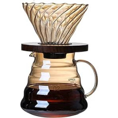 TREGOO kaffeekanne Pour Over kafijas komplekts Dripper kafijas serveris Filterglas Trichter Tropfkaffeemaschine Brühtasse mit