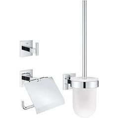 GROHE Start Cube 41123000 tualetes komplekts 3-in-1 slēpts fiksācijas stikls/metāls, izturīgs hroms