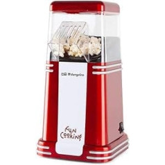 Orbegozo PA 4350 Vintage Popcorn Model, Healthy Kitchen Without Oil, Popcorn in 3 Minutes, Easy to Use, 1200 W