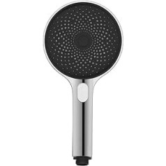 WENKO Softwater Shower Head, 3 Jet Types, Universal Hand Shower, Low Spray and Quiet Function, Shower Head, Super Gentle Water Thanks to More Nozzles on the Shower Head, Shower Head Diameter 13 cm,