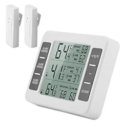 Fridge Thermometer Wireless Digital Acoustic Alarm with Sensor Min/Max Display