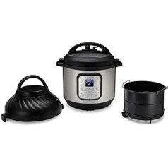 Instant Pot Duo Crisp 5,7 l + gaisa cepeškrāsns 11 in-1 elektriskā multiplīts — augstspiediena plīts, karstā gaisa cepeškrāsns, lēnā plīts, tvaikonis, grils, dehidratators un Sous Vide mašīna