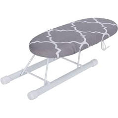 Mokernali Ironing Board, Mini Ironing Board, Collapsible, Table Top, Ironing Board, Sleeves, Cuffs, Collar, Ironing Board for Home Use, Travel, Grid, Classic (Classic Grid)