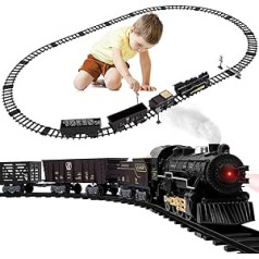 TOYANDONA Toy Train Set for Boys Girls 4-7 Christmas Train Kids Electric Railway Set Electric Railway Set for Children Christmas Railway Railway