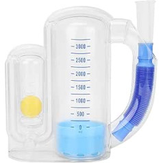 ‎Yuyte Elpošanas trenažieris, 3000 ml Spirometrijas elpošanas trenažieris Plaušu elpošanas vitālās kapacitātes trenēšanas ierīce