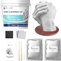 INK LAB Handprint Set for Couples, 3D Hands, Plaster Cast Set for Couples, Family, Anniversary, Couples, Gift for Him and Her, Wedding, Valentine's Day