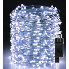 LED Fairy Lights Outdoor Ziemassvētki 200 m 2000 LED Gaismas Vara stieples apgaismojums iekštelpu dekorācijas Ūdensizturīgs ar 8 režīmiem istabai, Ziemassvētkiem, kokiem, dārzam, ballītei, kāzām, svētku dekorēšanai, foršam