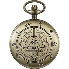 Pocket Watch Eye of Providence Weird Town Triangle Devil Gravity Invoice Cipher Autumn Gemstone Necklace Pendant Watch Christmas