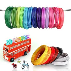 Pxmalion 3D Stift PLA Filament 24 Farben, 1,75 mm 3D Drucker Filament 24 Packs, 287M, PLA Filament Geschenke für Kinder mit eBook