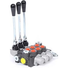 Hydraulic Valve, Hydraulic Compact, Manual Control Valve, Lever Double Action, Economical Hydraulic Multi-Way Valve, for Agriculture, Construction Machinery and Industry, 60 l/min